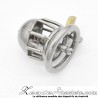 Cage chasteté courte avec plug urètre